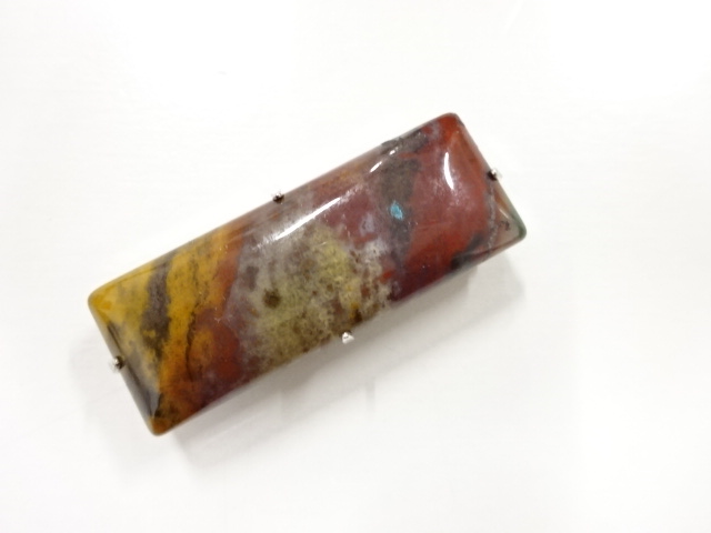 アンティーク　天然石 帯留め